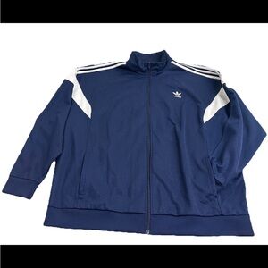 Adidas Mens 2XL Originals Track Jacket RARE Navy Blue Trefoil Logo Full Zip